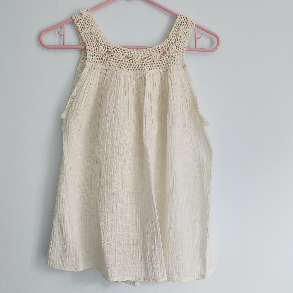 Off-white summer crochet top